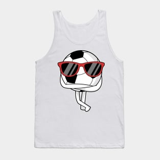 Soccer player with Sunglasses at Soccer Tank Top